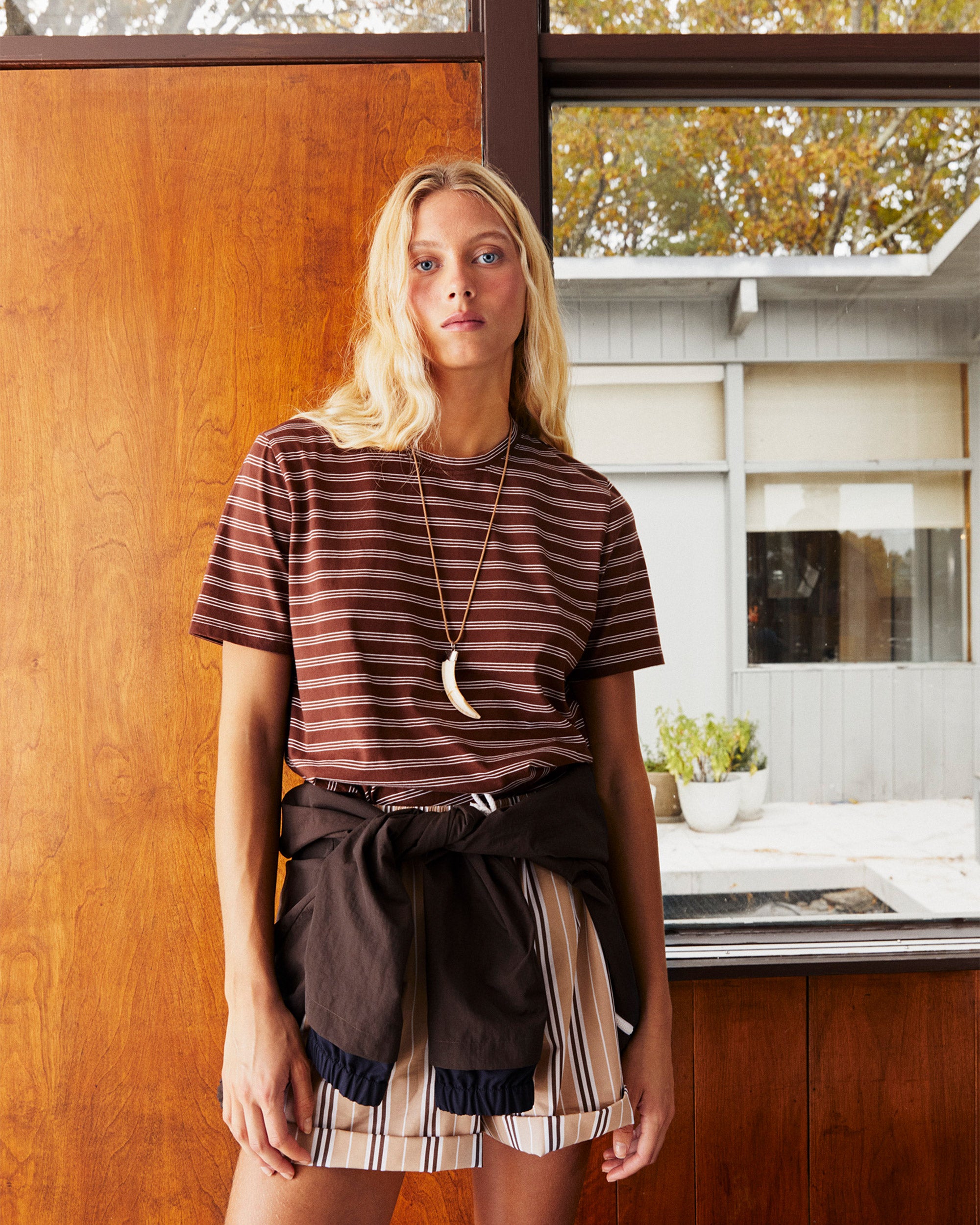 The Modern - Brown/White Mixed Stripe