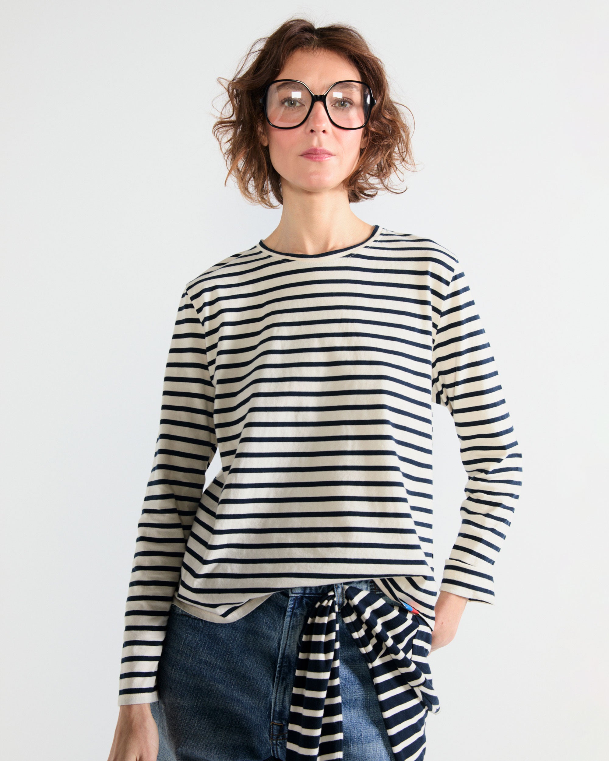 The Modern Long - Cream/Navy