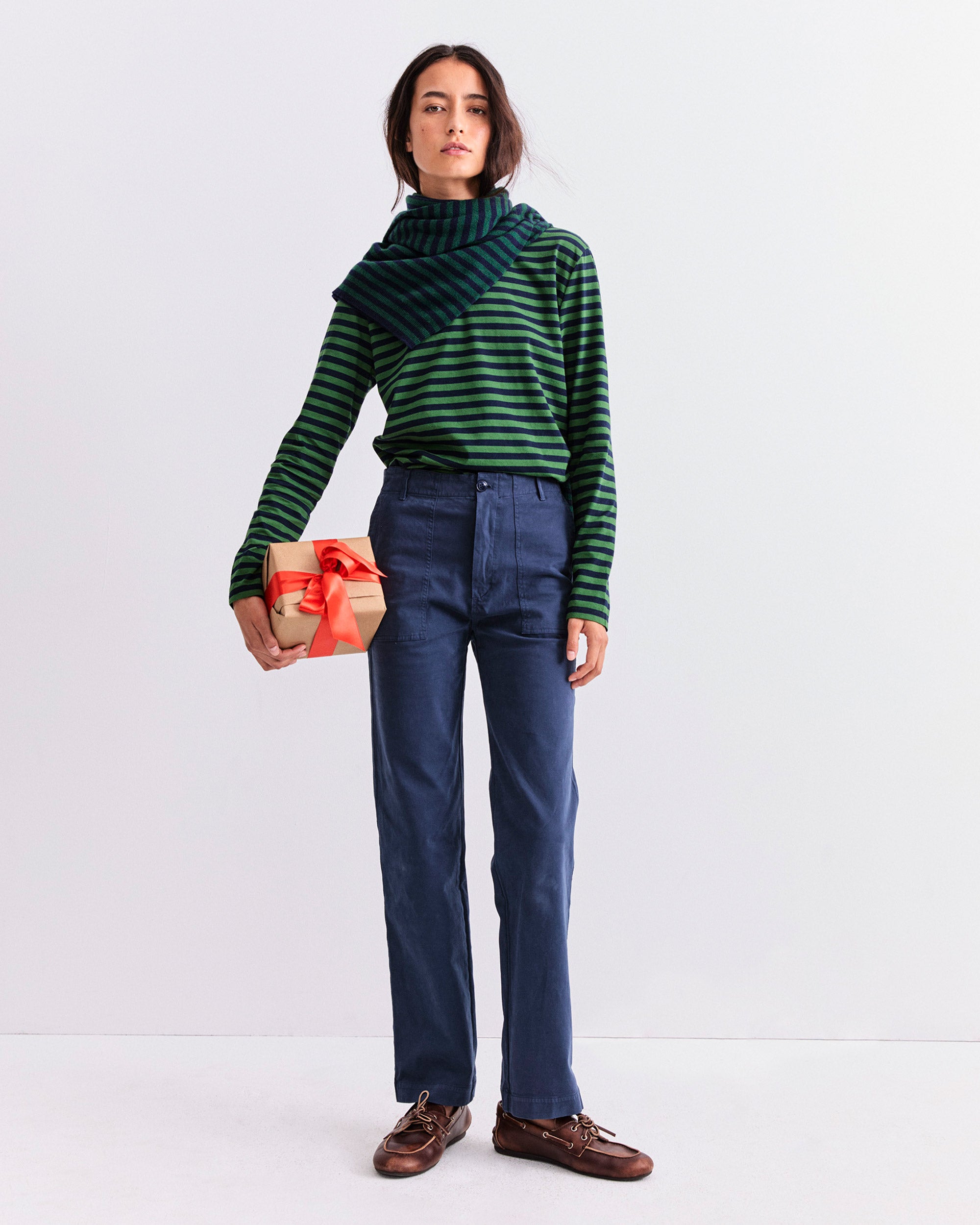 The Modern Long - Navy/Green