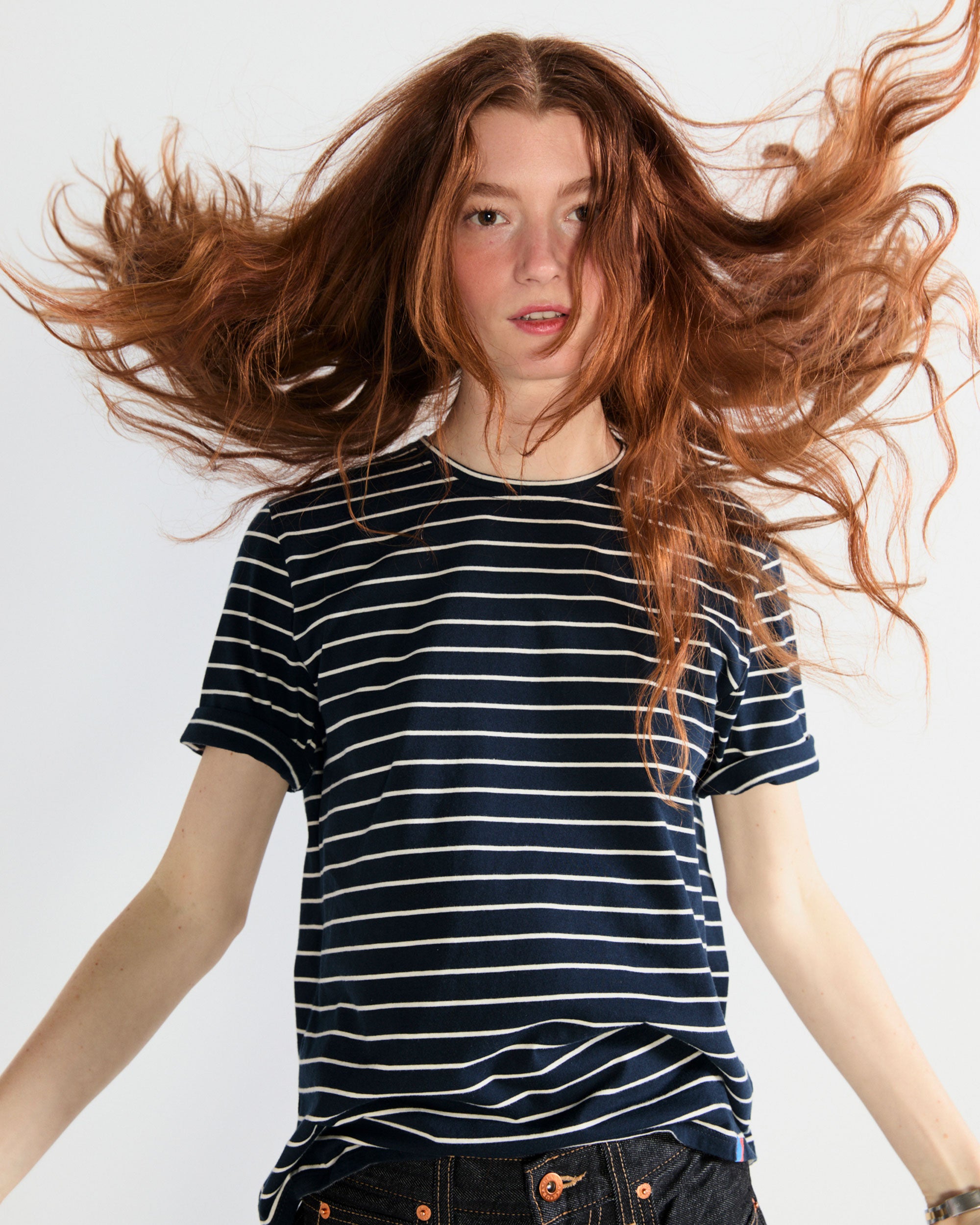 The Modern - Navy/Cream Pinstripe