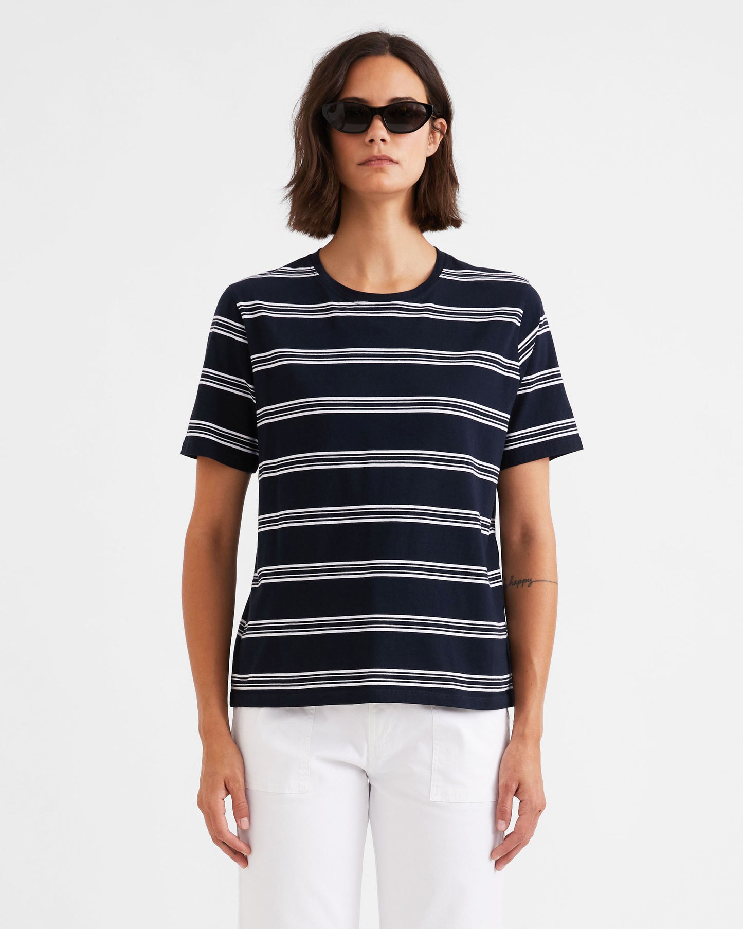 The Modern - Navy/White Mixed Stripe