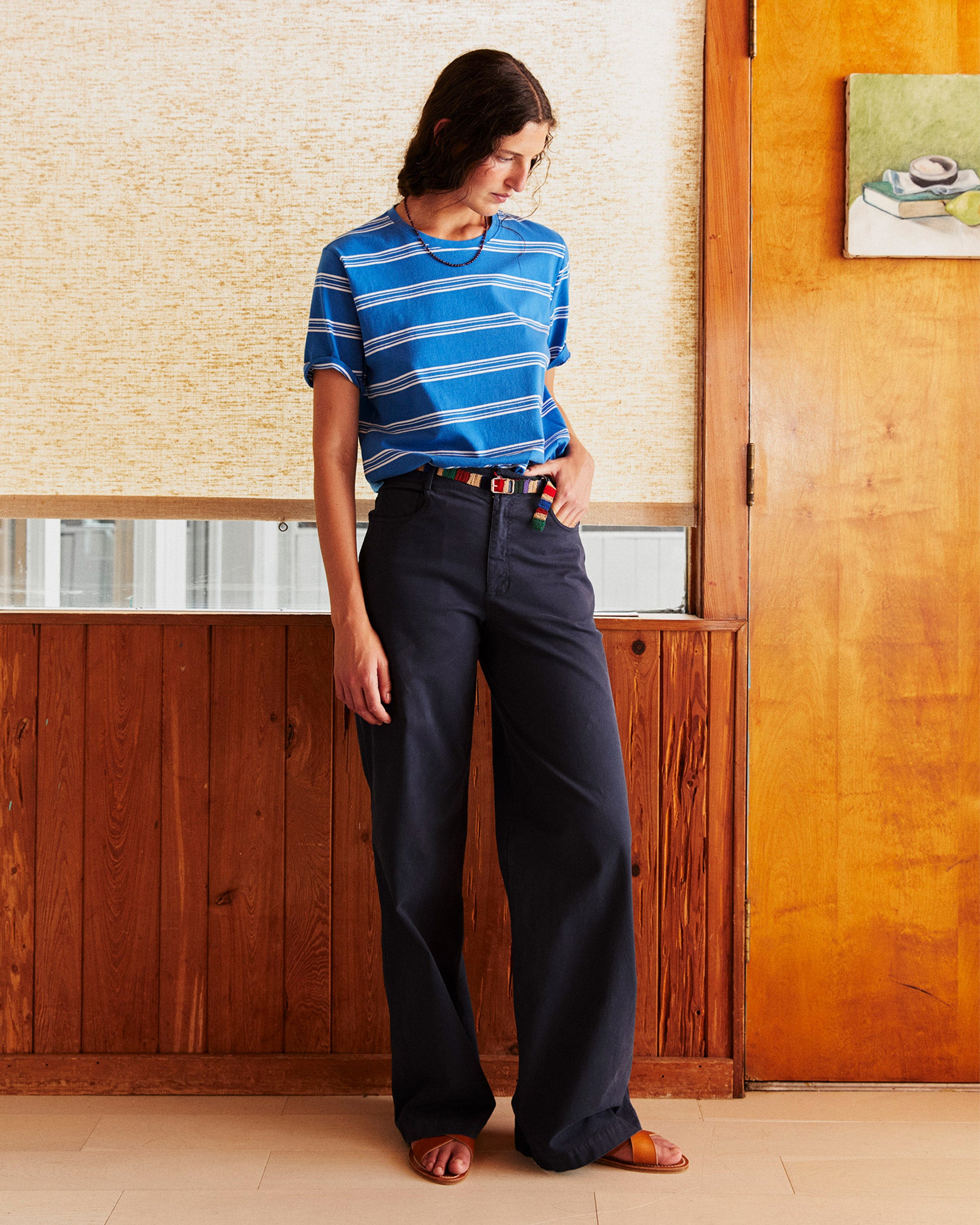 The Modern - Royal/White Mixed Stripe