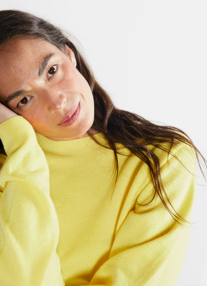 Model wearing The Sydney - Yellow