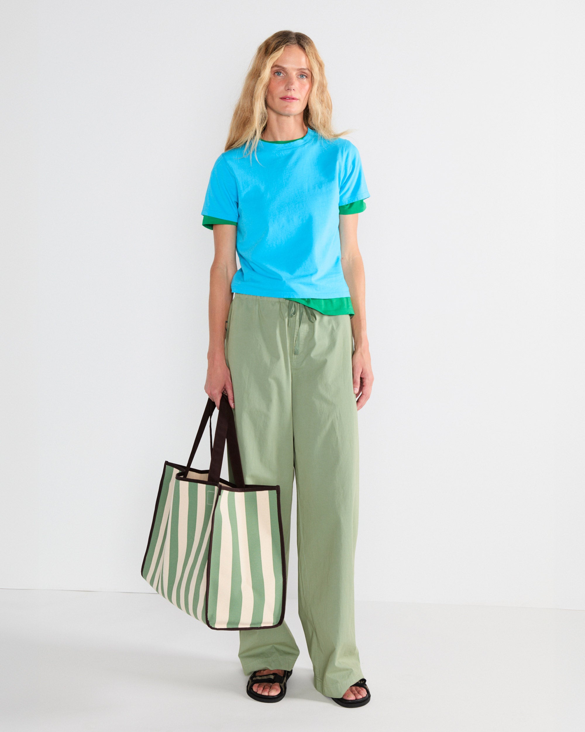 The Pocketless Wynn Baby Tee - Mediterranean