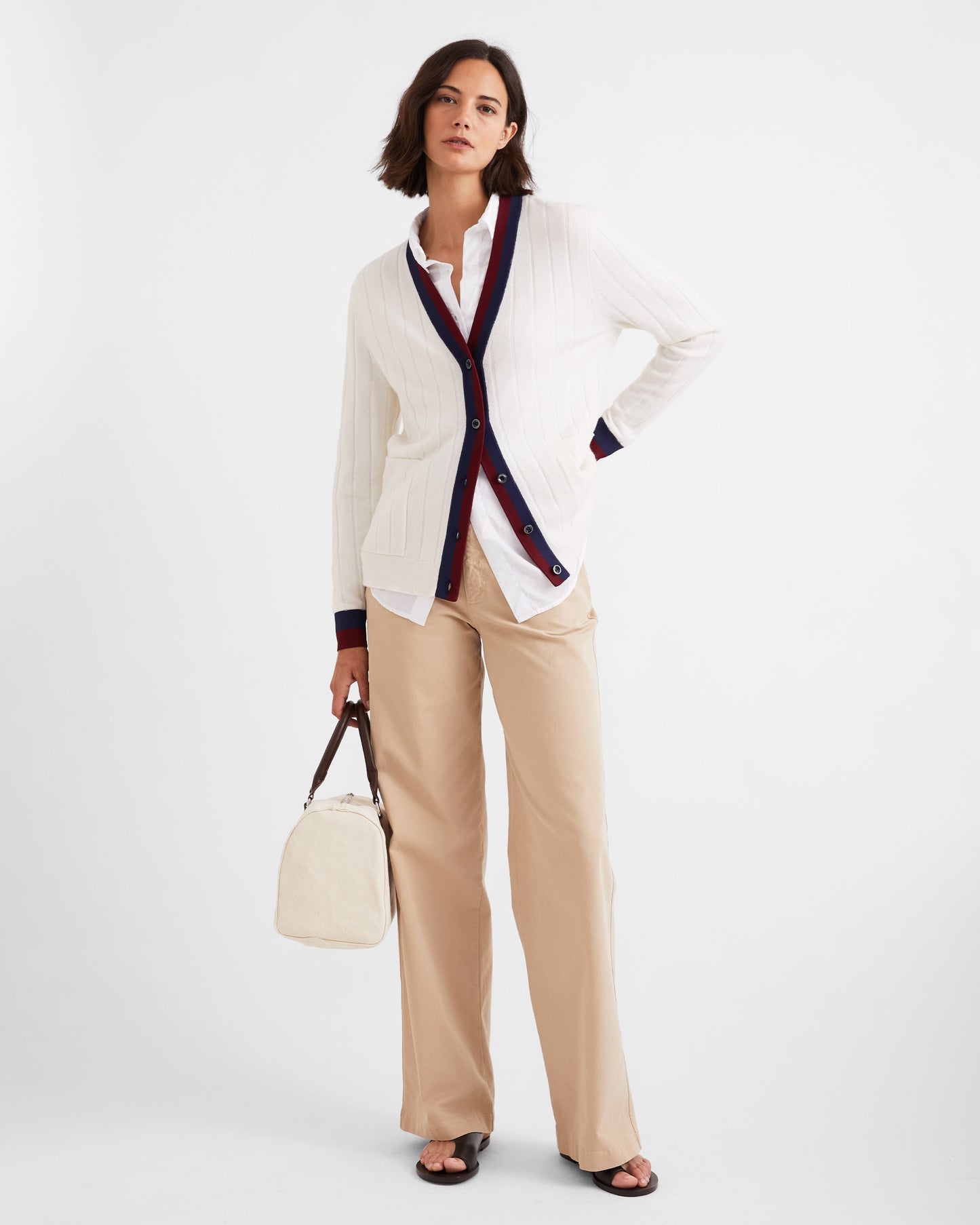 The Sinclair - Cream/Navy/Port