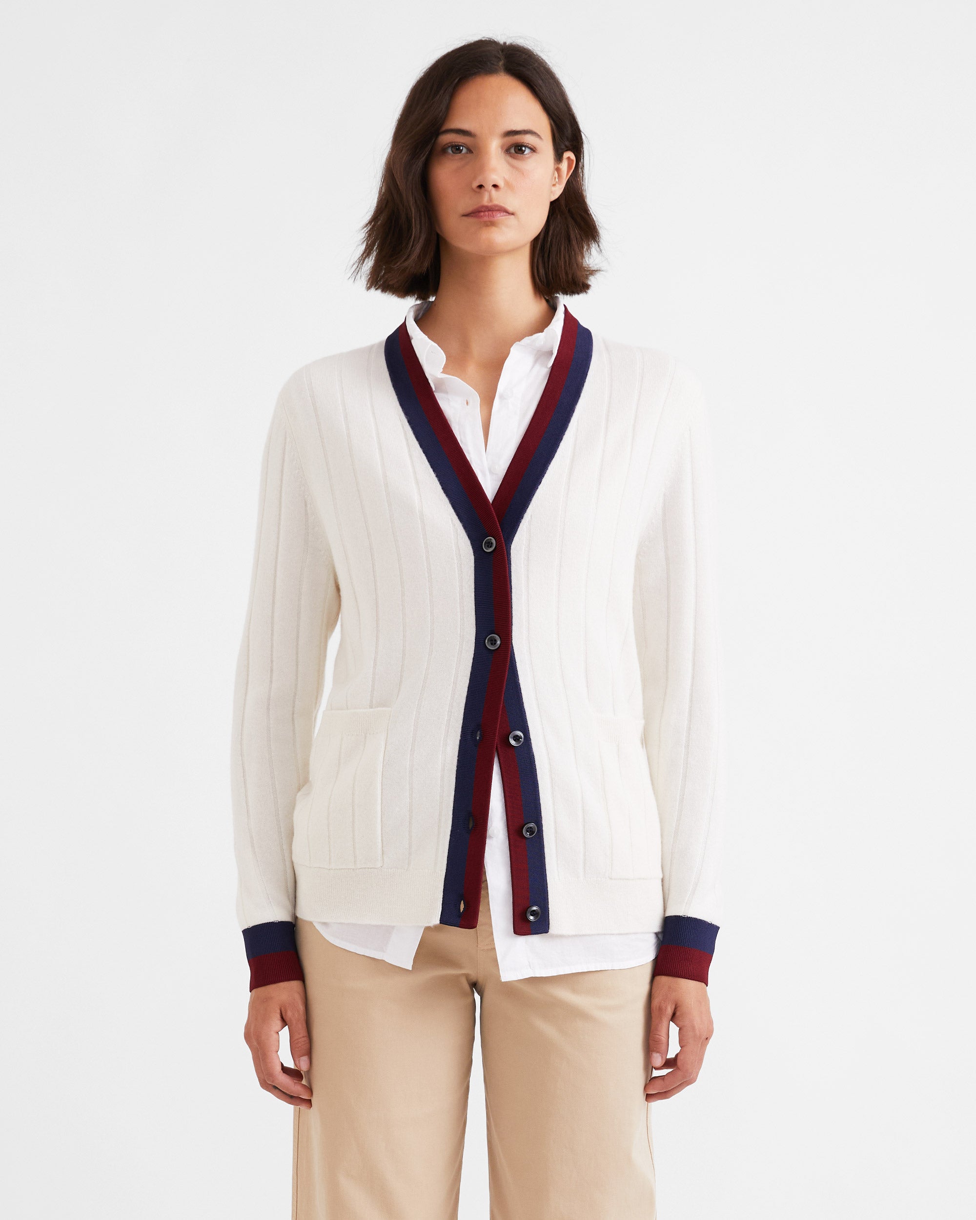 The Sinclair - Cream/Navy/Port