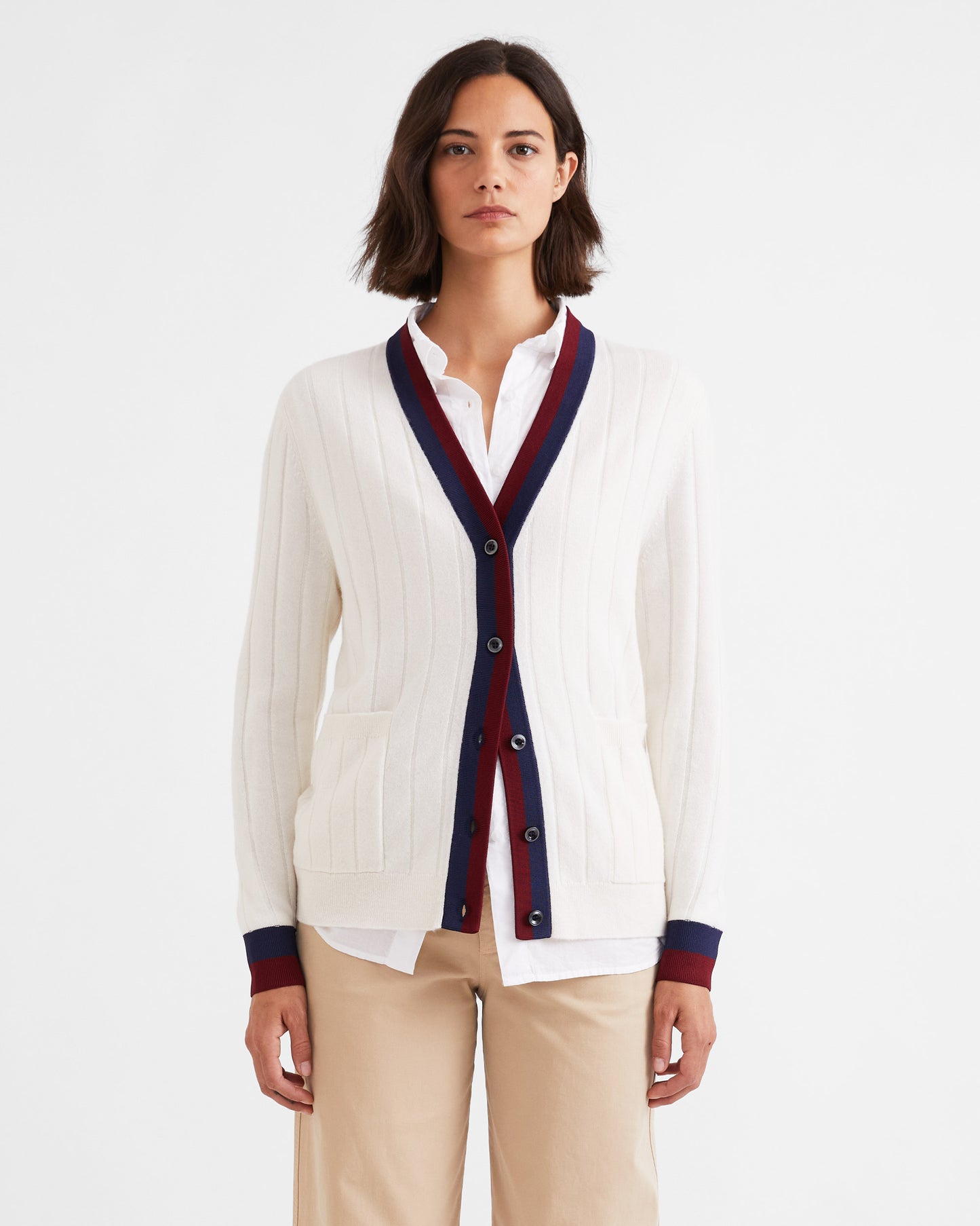 The Sinclair - Cream/Navy/Port