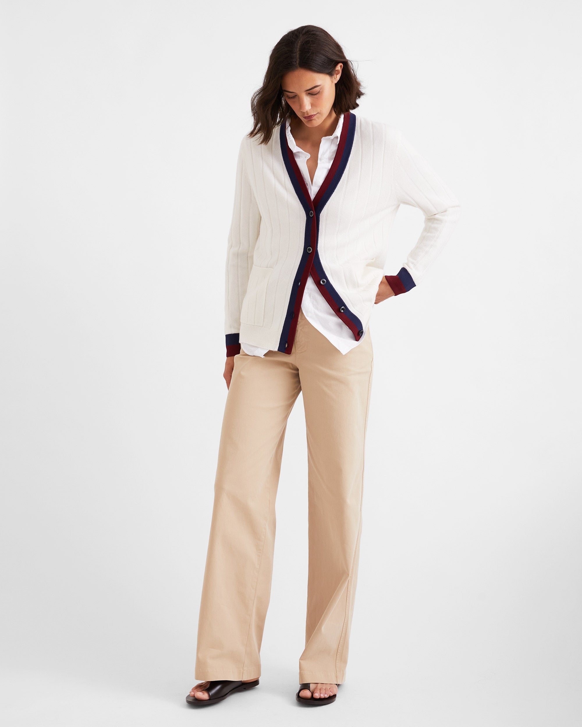 The Sinclair - Cream/Navy/Port