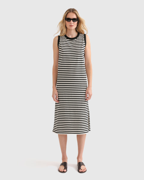 The Tank Dress - Black/Cream