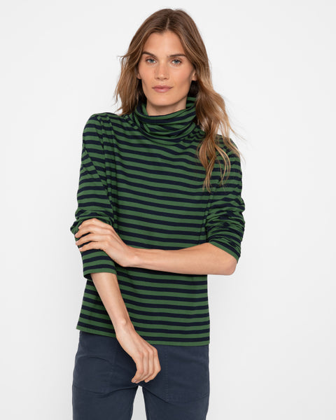 The Turtleneck - Navy/Green