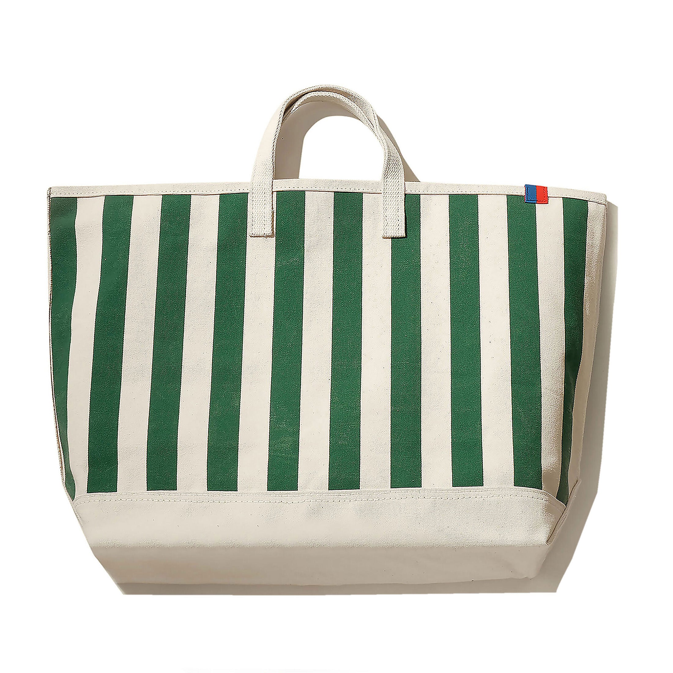 The All Over Striped Tote - Canvas/Green by KULE | Os