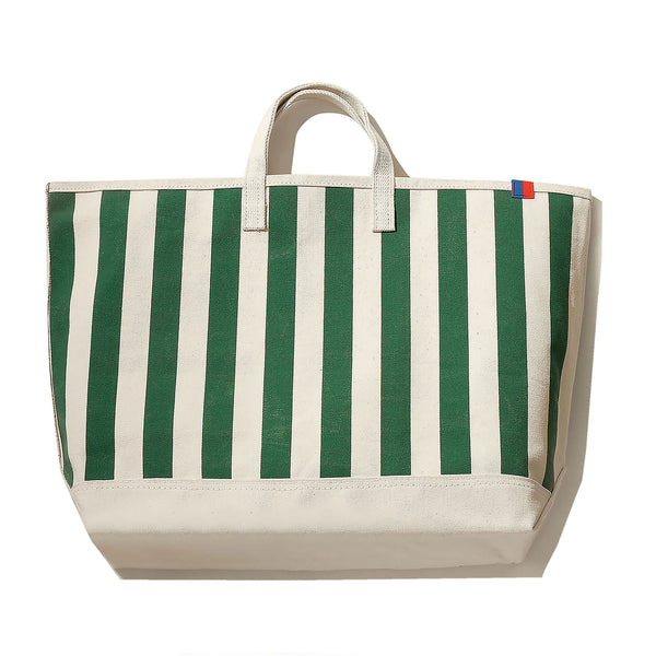 The All Over Striped Tote - Canvas/Green – KULE